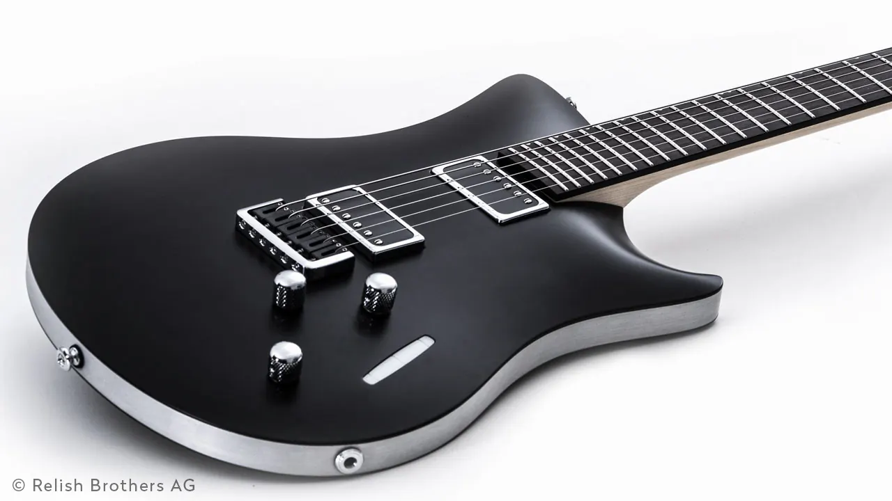 Black Jane electric guitar with aluminium frame – product photo