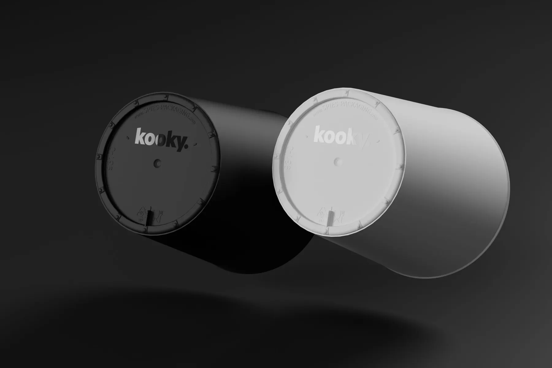 Böden der kooky Becher in Schwarz und Weiss – Designdetail