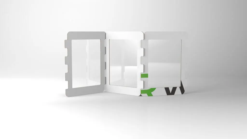 RecycleWall ModularWall – modulare Trennwand mit Steckverbindungen