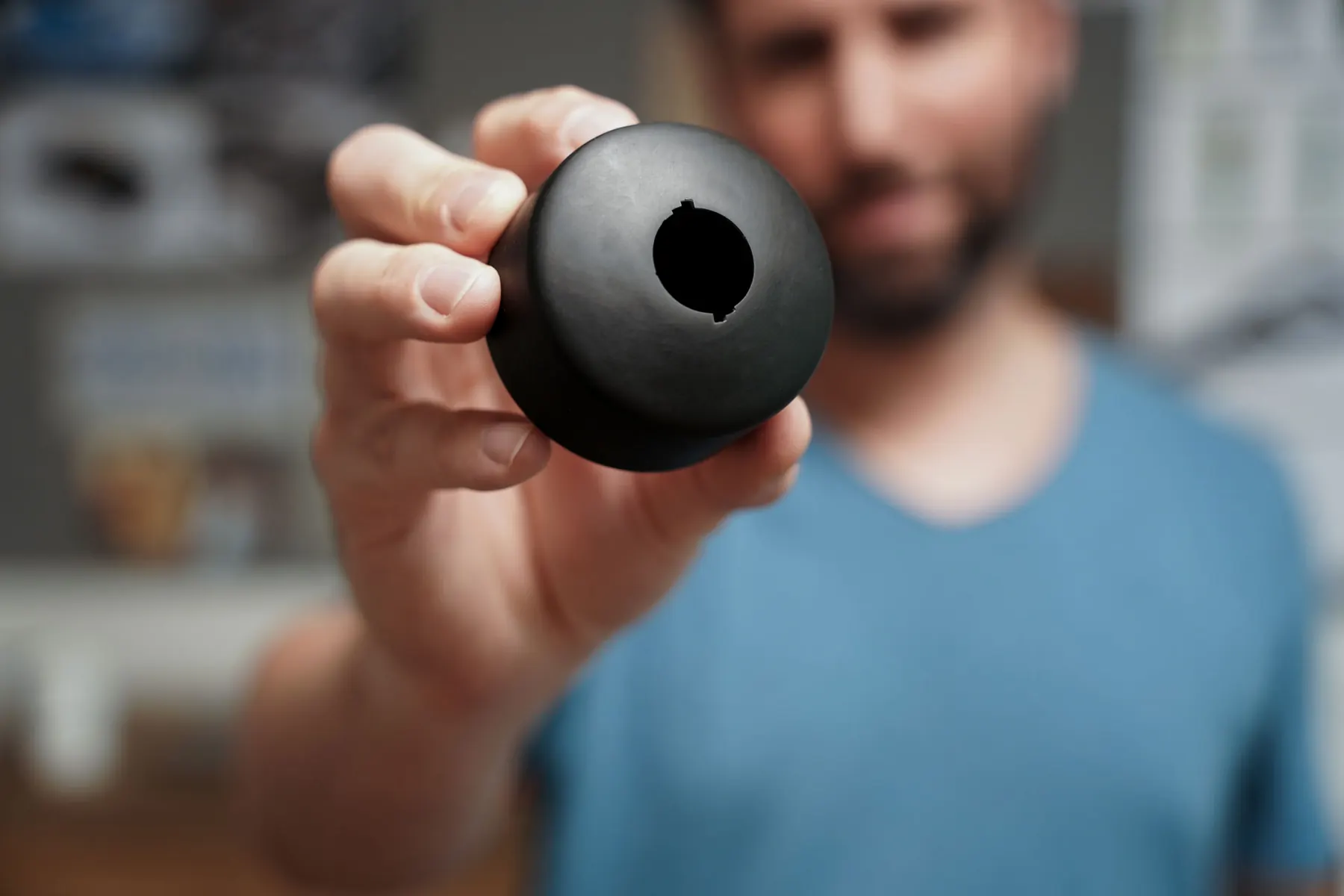 SLA prototype of the thingdust sensor housing, view of the lid